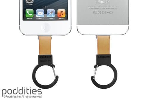 iphone5 strap poddities - Leather Carabiner Strap natural cell phone strap
