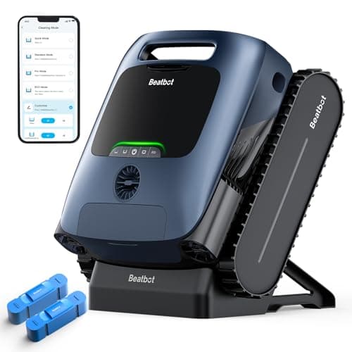 Beatbot AquaSense Pro Cordless Pool Cleaner Robot with Clarifying Agent Kit 2pcs- Clarifies Water, 5-in-1 Comprehensive Cleaning, Smart Surface Parking - Dark Blue