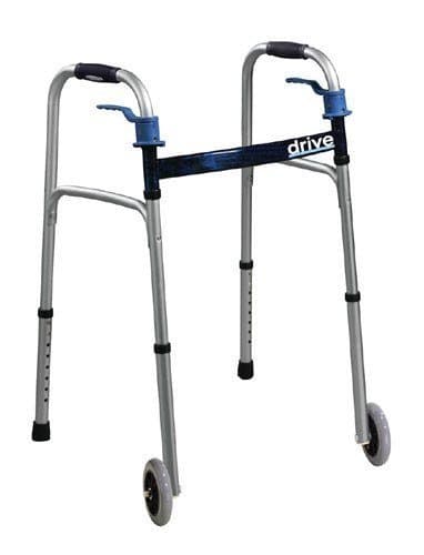 Complete Medical 1073C Walker Folding Trigger Release Junior with 5 Wheels