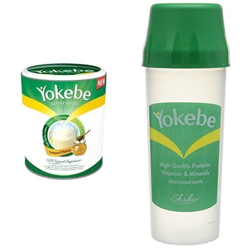 Yokebe 4 Tub Weight Loss Shake Bundle Pack with Shaker -Natural Honey - 40 Portions