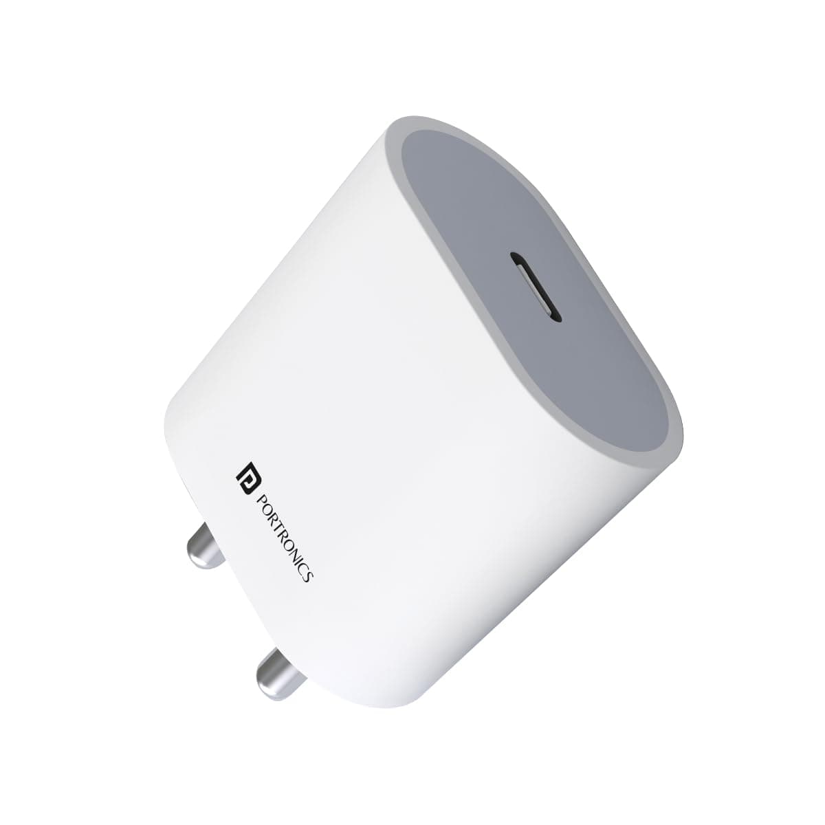 Portronics Adapto 20 Type C 20W Fast Pd/Type C Adapter Charger with Fast Charging for iPhone 12/12 Pro/12 Mini/12 Pro Max/11/Xs/Xr/X/8/Plus, Ipad Pro/Air/Mini, Galaxy 10/9/8 (Adapter Only) White