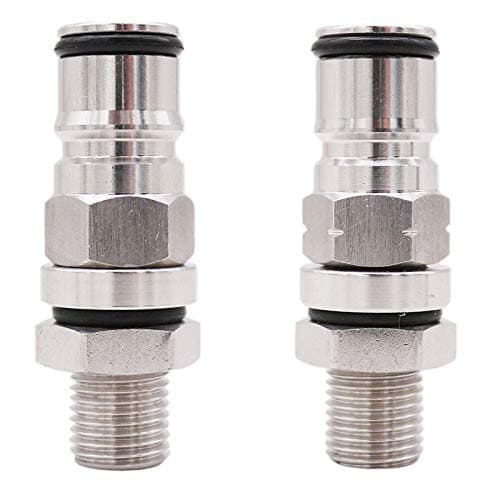 Homebrew 19/32-18 Ball Lock Post with 1/4 Inch NPT Thread Bulkhead Assembly New Ball Lock Post with 1/4inch Bulkhead