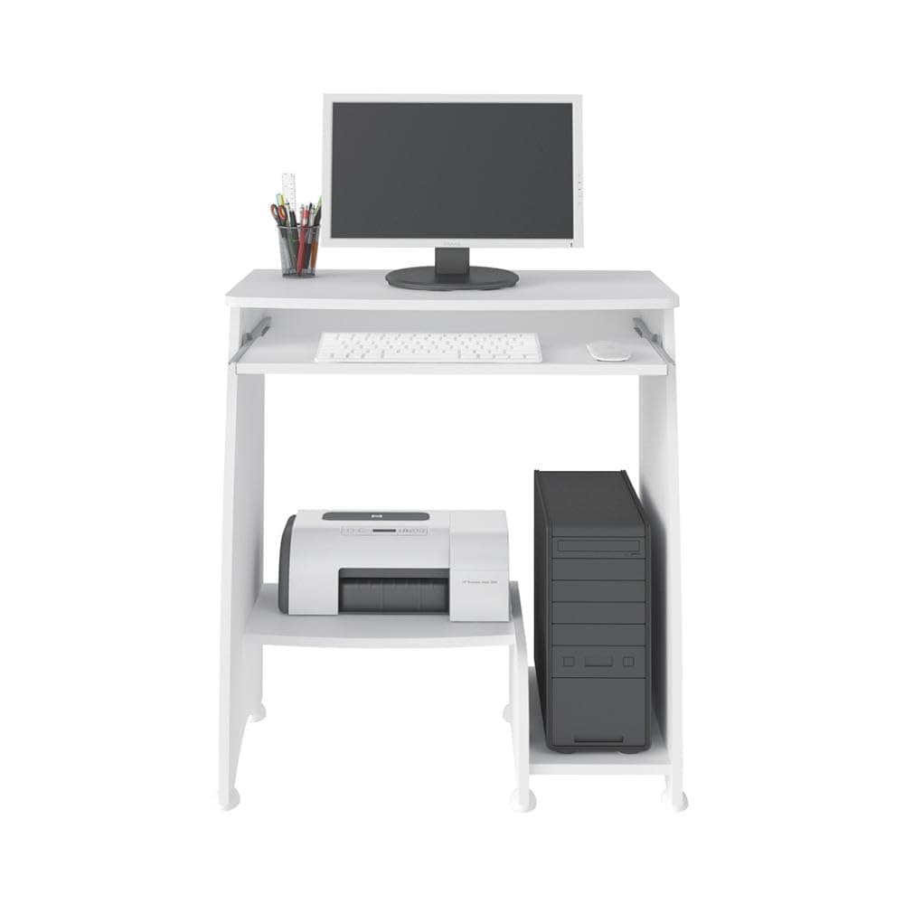 Artely Pixel Computer Table, White, D 69 cm x W 40 cm x H 74.5 cm