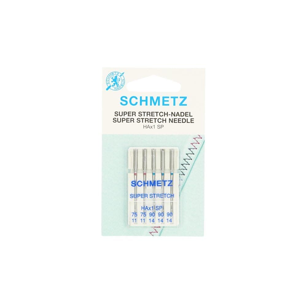 Super Stretch (HAx1 SP) Sewing Machine Needles, Assorted Sizes 75/11 & 90/14