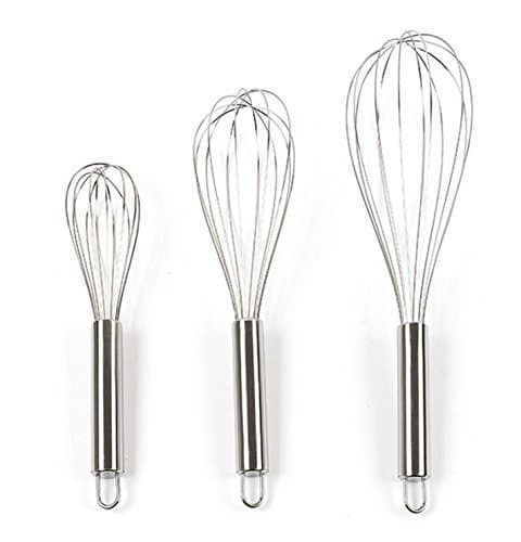 QHTY Kitchen Multi-Purpose Balloon Tools Hand And Flour Mixer Stainless Steel 8"/ 10" / 12-Inch Egg Beater