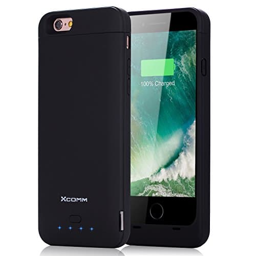 iPhone 6 6s memory Battery Case,3200mAh Real Capacity Portable Charging Case for iPhone 6/6s(4.7inches)8-128G Memory Expansion 0.2inches Ultra Slim / Anti-skid Drop Extended Battery Juice Pack-Black