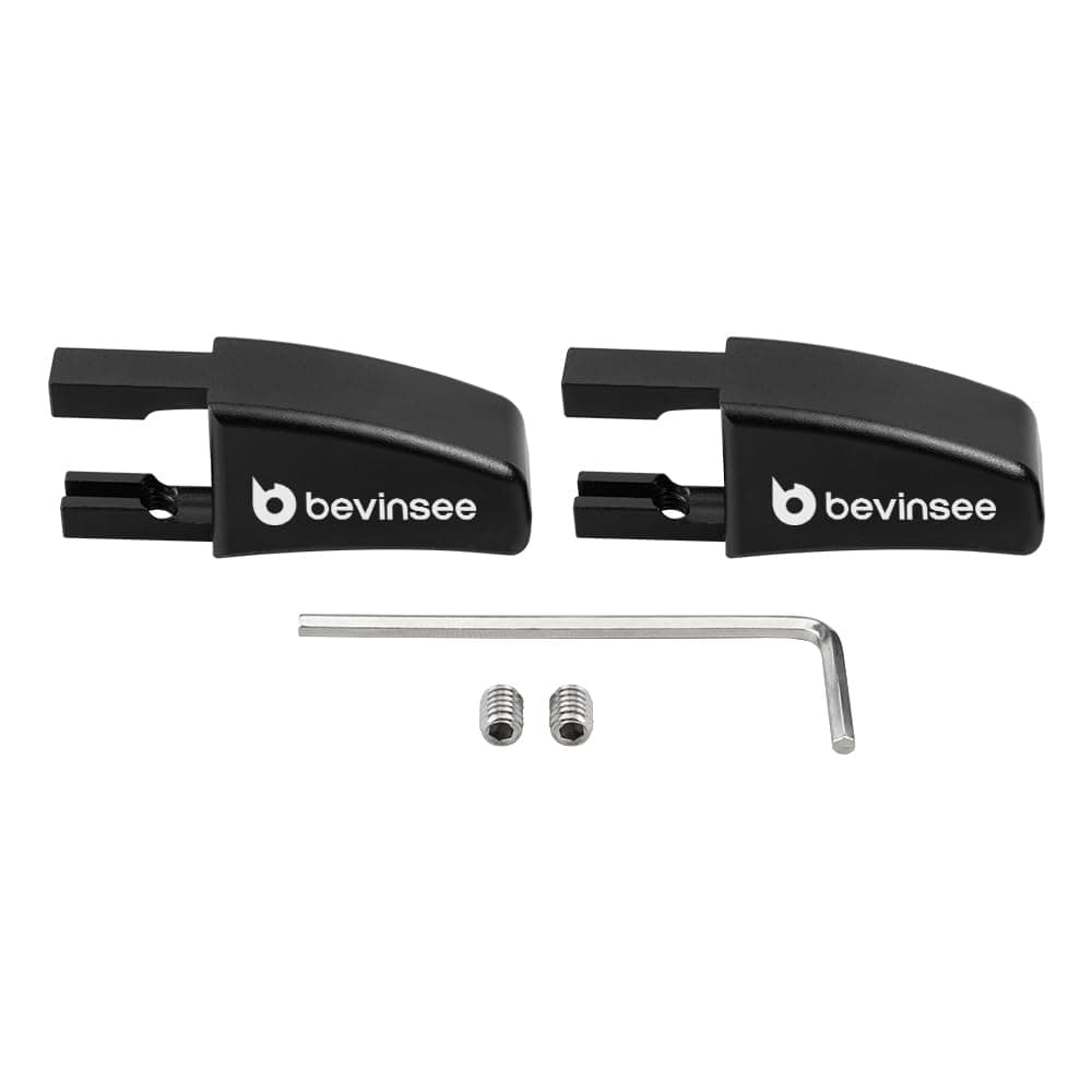 Bevinsee 2pcs Seat Release Lever Knob Latch Handle Left & Right Side Compatible with Ford Mustang 2005-2014 Black Aluminum Seat Back Adjustment, 5R3Z-6362762-AAC