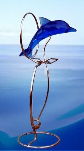 D-2003: Blue Dolphin Pendulum Desktop Décor