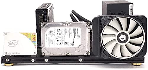 MATX Motherboard PC Computer Case,Open Air Frame Overclock Case Computer Motherboards Test Bench Aluminum Mod Base, Lightweight and Convenient Disassembly