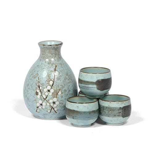 Japanese 5pc Sake Set, Spring Blossom