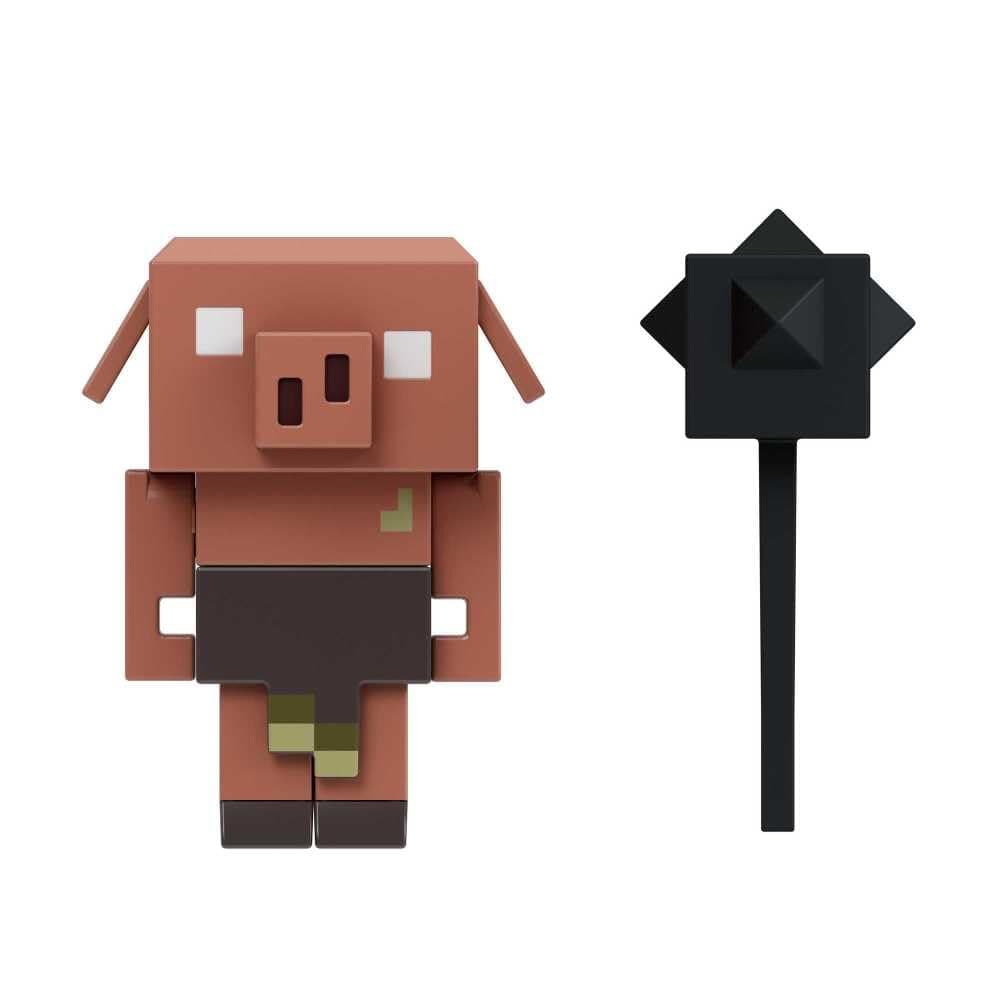 Minecraft Legends 3.25-inch Action Figures with Attack Action and Accessory, Collectible Toys (Piglin Runt)