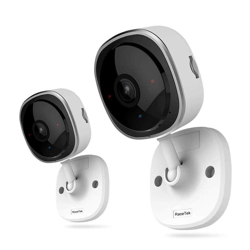 tarigellia Wireless Security Camera 1080P, 180° Panoramic Camera with Night Vision, Two-Way Audio,Wireless Home Camera Support Motion Detection,Up to 128GB SD Card (2 Pack)