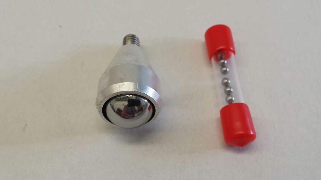 19 mm aluminium Magnetic Roller Tip with 10 surface traces