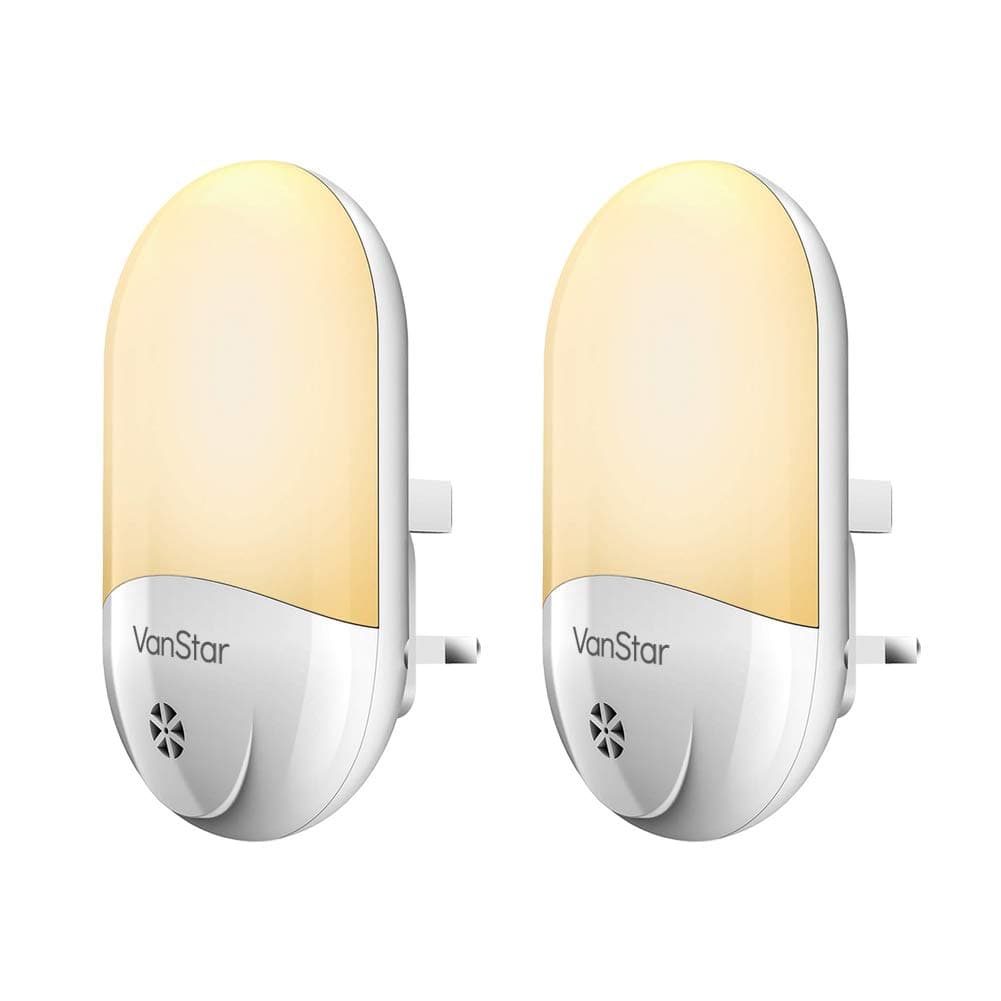 VanStar LED Night Light, Night Light Plug in Wall with Dusk to Dawn Photocell Sensor for Baby Kids Children's Room Hallway Nurseries Stair, Warm White with UK Plug (2 Pack)