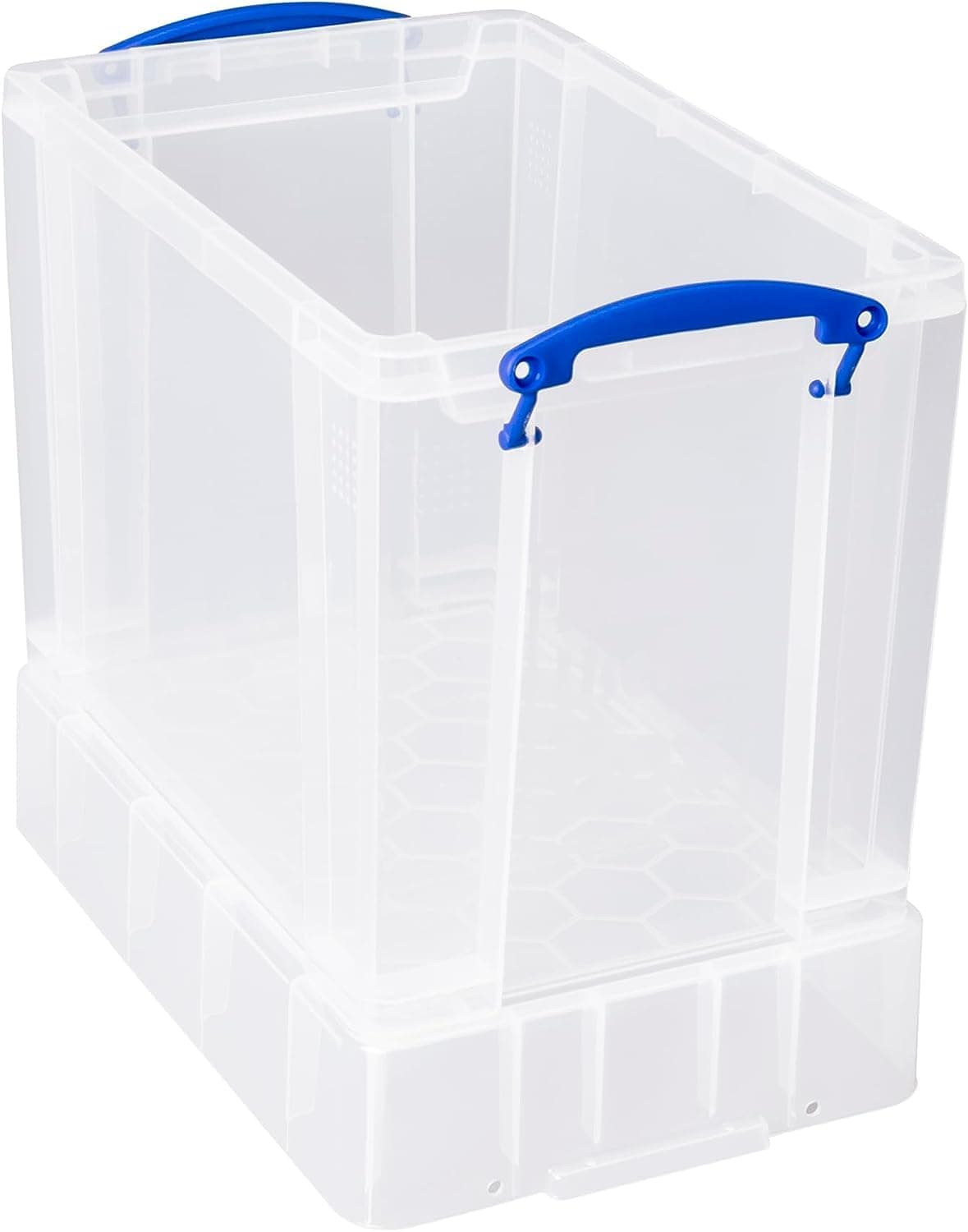 """Really Useful Plastic Storage Box 19 Litre with XL Lid Clear - Secure, Transparent, and Stackable Storage Solution for 12"""" Files (?39.5 x 33 x 25.5 cm)"""