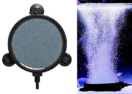 Large Round Disc Air Stone/Diffuser for Oxygenation in Fresh/Saltwater Tanks, Ponds, Hydroponic, Aquaponics, and as a Decorative Airstone for Aquariums (4.25 inch)