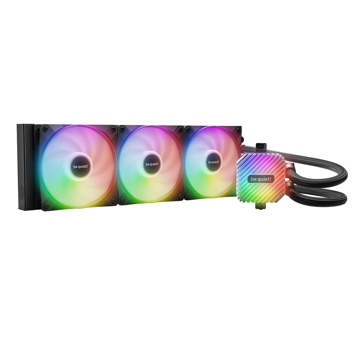 be quiet! Light Loop 360 mm Black Water Cooling for Heavily Overclocked Systems, 3x Light Wings LX 120 mm PWM High-Speed ARGB Fan, Stylish ARGB Cooling Block, with ARGB PWM Hub, Extremely High Cooling