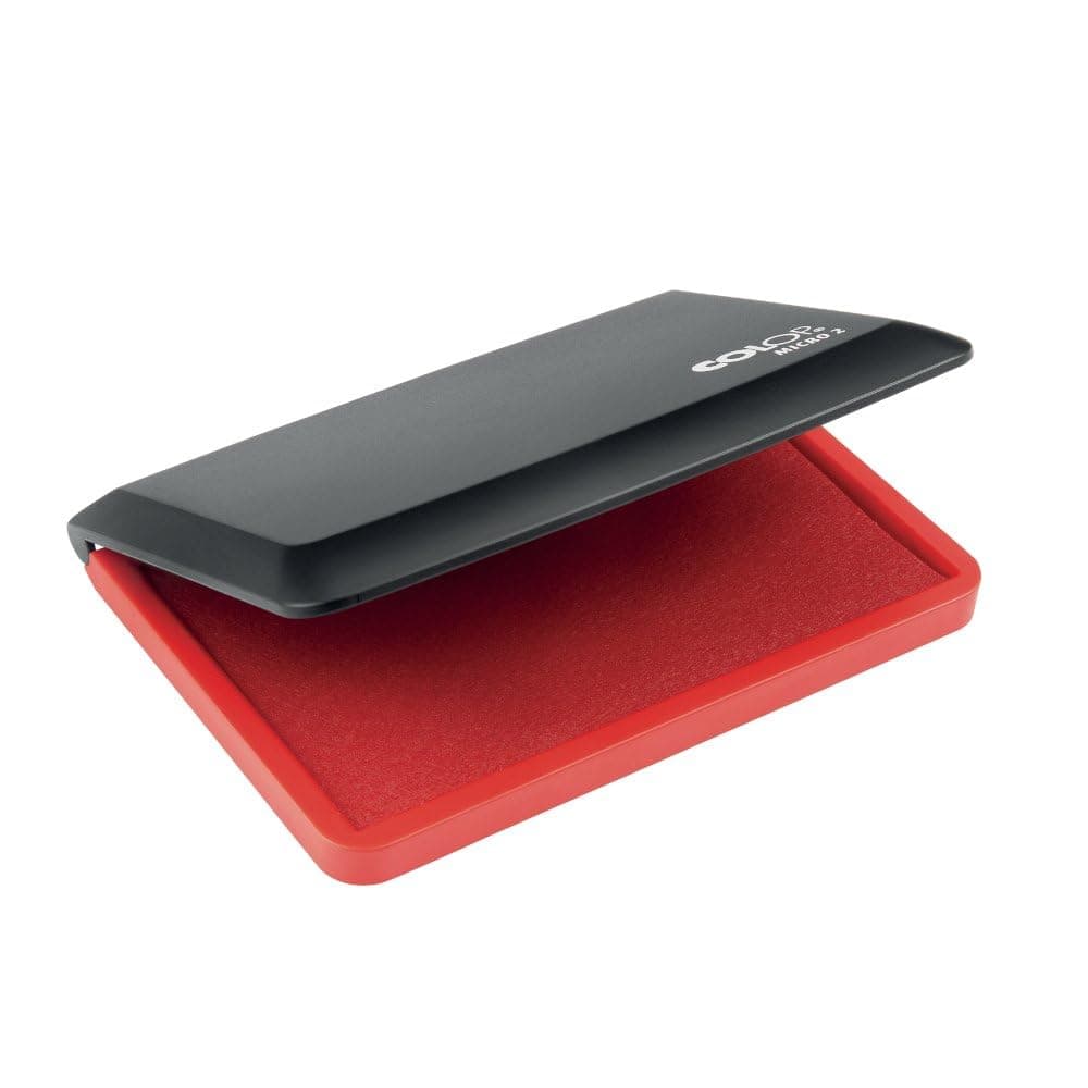 COLOP Micro Felt Pad with 801 Non-Toxic, Water Based Premium Ink (Red, Micro II Felt Pad - 2-3/4 x 4-1/4")