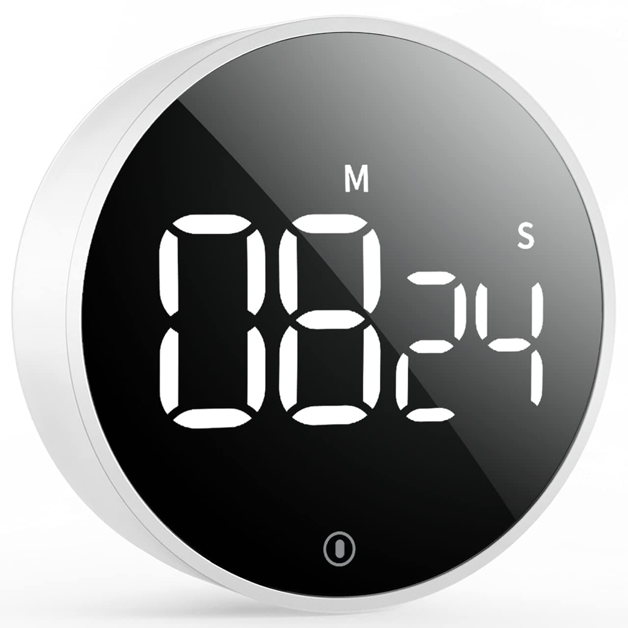 VOCOO Digital Kitchen Timer: Magnetic Countdown Countup Egg Timer with Large LED Display Adjustable Volume and Brightness, Easy to Use for Kids Elderly, Perfect for Classroom Home Work (white)
