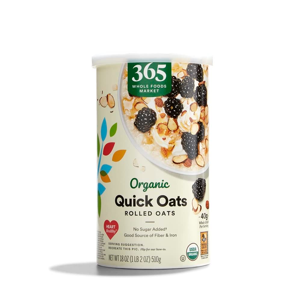 365 by Whole Foods Market, Organic Rolled Quick Oats, 18 Ounce