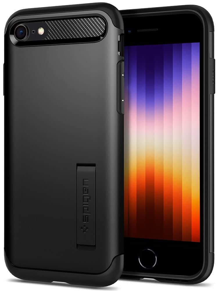 Slim Armor designed for iPhone SE 3 case cover (2022) / iPhone SE case (2020) / iPhone 8 case/iPhone 7 case - Black