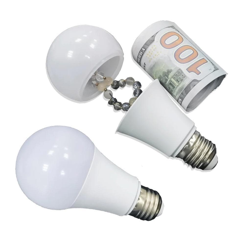 Bulb Transfer for Hiding Money,Hide in Plain Sight Key Money Jewelry Storage Cash Holder Safes Light Bulb-Hidden Compartment