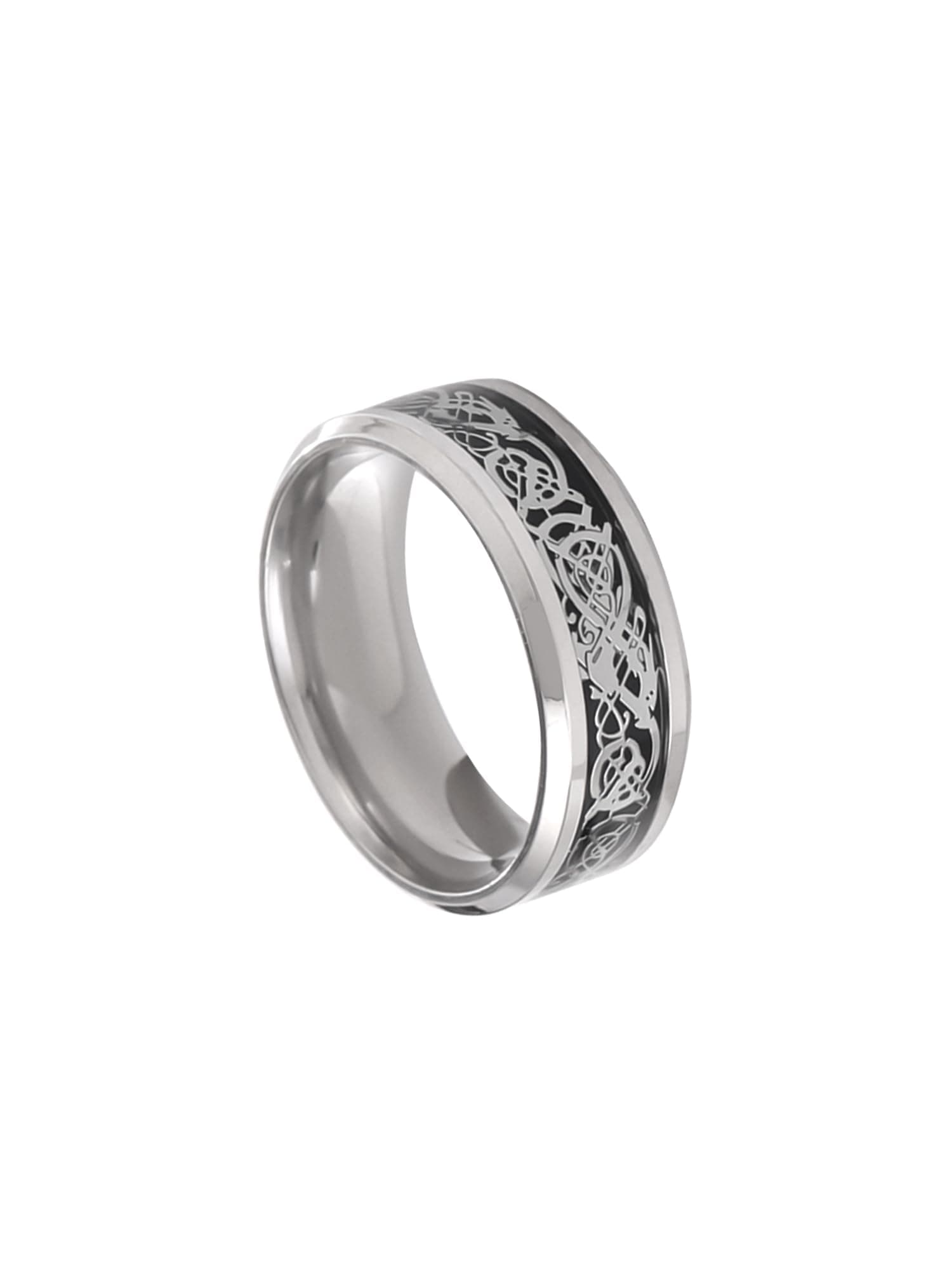 Dragon Celtic Stainless Steel Ring for Men