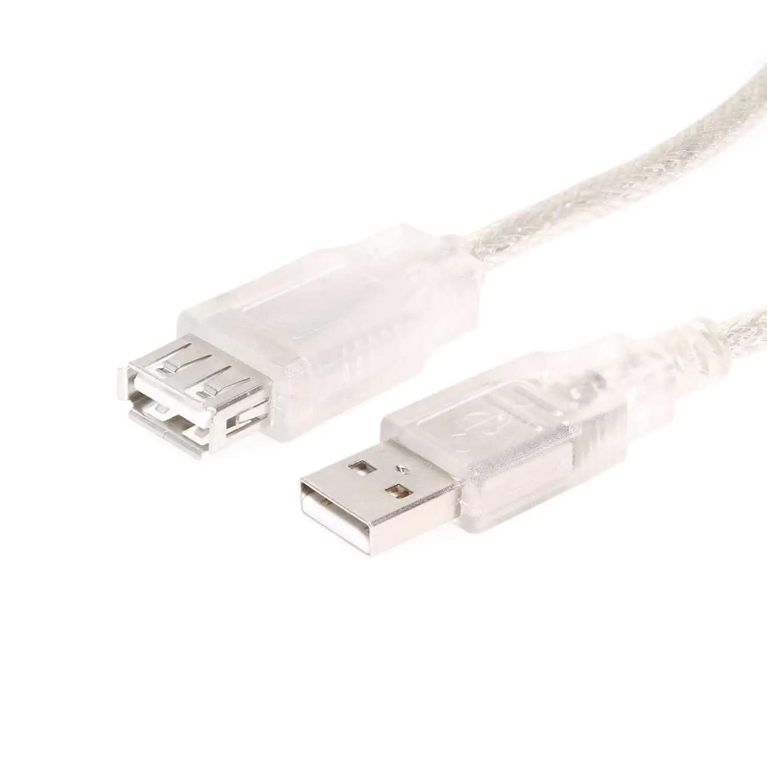 USBGear USB 2.0 Extension Cable - 2ft - Clear - USB Type A Male to A Female - Improve Port Accessibility & Device Management