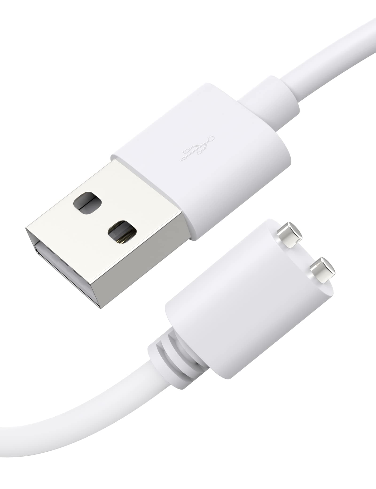 Bicmice 2.6Ft Magnetic USB DC Charger Cable Replacement Charging Cord - White(5mm/0.2in)