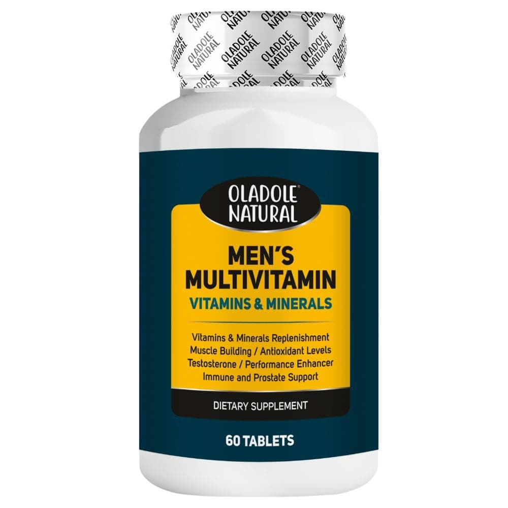 Men's Multivitamin - 60 Tablets | Enriched with Vitamins A, C, D, E, B1, Folate, Iron, Calcium, Magnesium, Biotin, Zinc | Supports Muscle building, Energy, & Antioxidant Protection