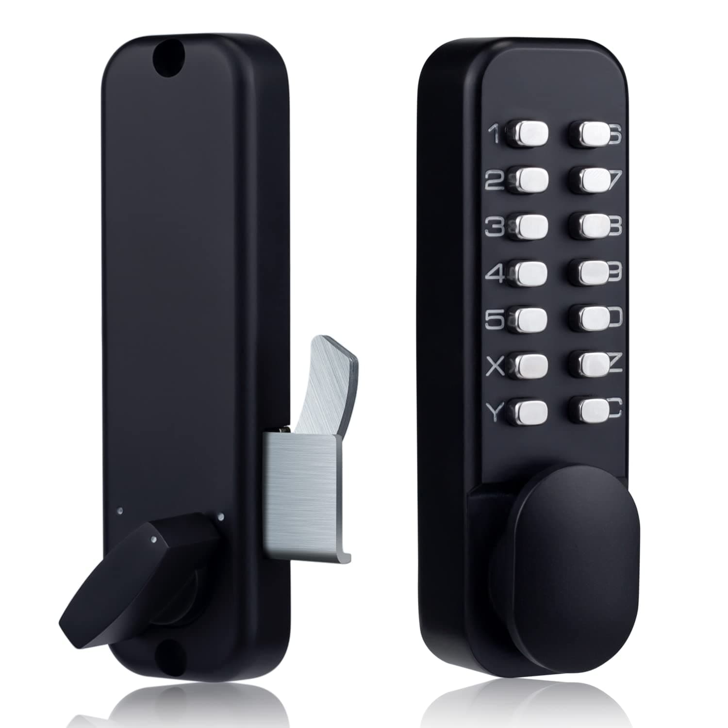 CODACE Keyless Entry Door Lock with Keypad, Black, Combination Lock, Waterproof
