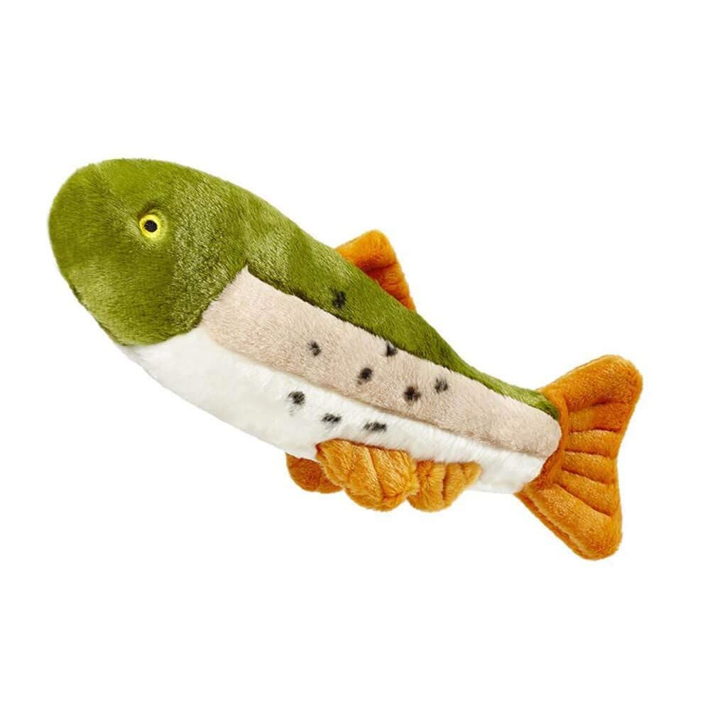 Fluff & Tough, Ruby Rainbow Trout, Durable Plush Dog Toy