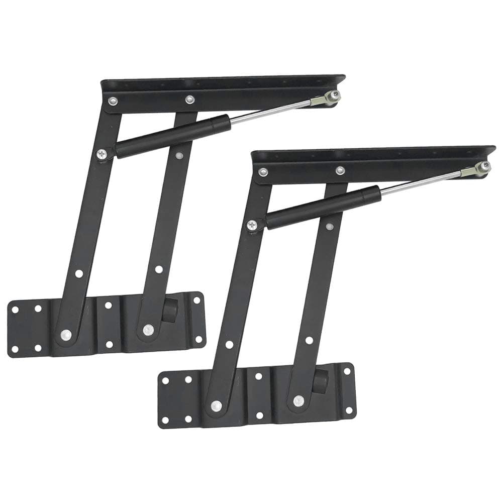 1Pair Folding Lift Up Top Coffee Table Lifting Frame, Heavy Duty Spring Hinge Multi-Functional Gas Hydraulic Furniture Hinge Support Bracket Desk Mechanism Hardware Fitting