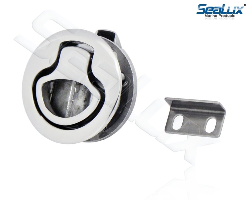 SeaLux Marine 2-3/8" Slam Pull Latch Lift for Hatch and Drawer 316 Stainless Steel (Non-Locking)