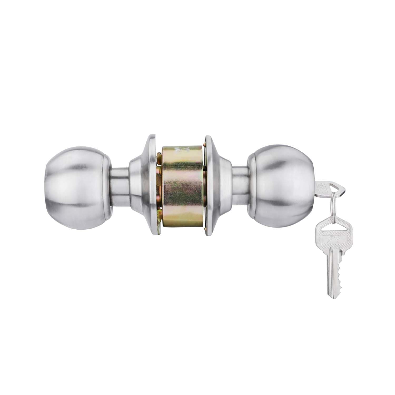 Godrej Locking Solutions and Systems Cylindrical Lock | Classic Range | Keyed | 6cm (60mm) Backset | Stainless Steel Finish | for Internal Wooden Door | Left/Right Handed & Inside/Outside Opening