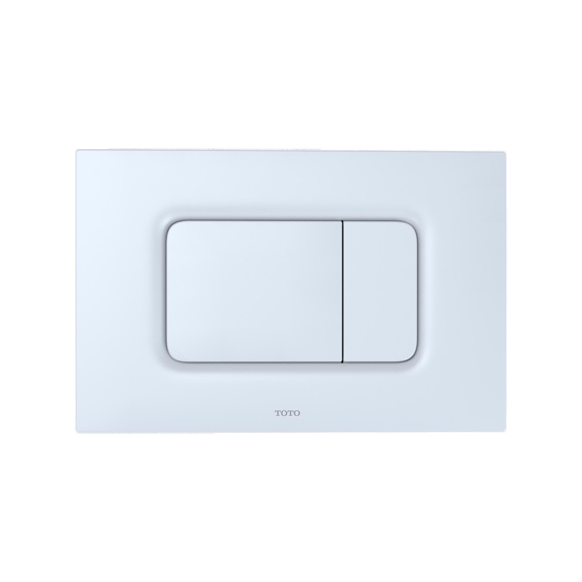 Dual Flush Rectangle Push Button Plate for Select DuoFit In-Wall Tank Unit, White Matte - YT920#WH