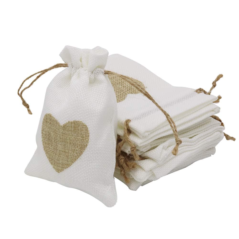 Hessian Bags with Heart