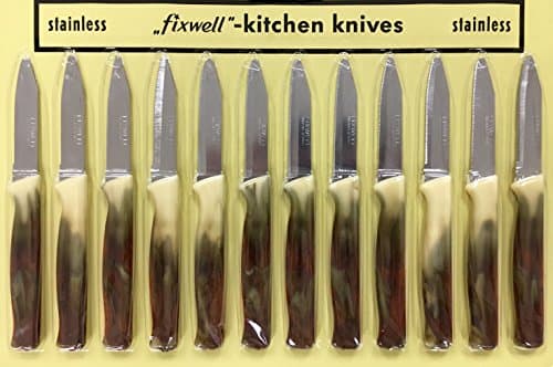 Fixwell 3" Paring Knives 12pc Set, Marbled Handles