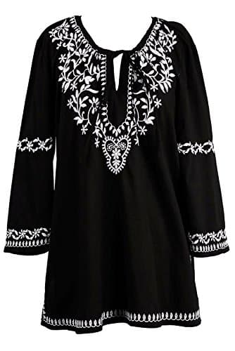 Plus Size Cover-Ups Embroidered Top/ Cover up