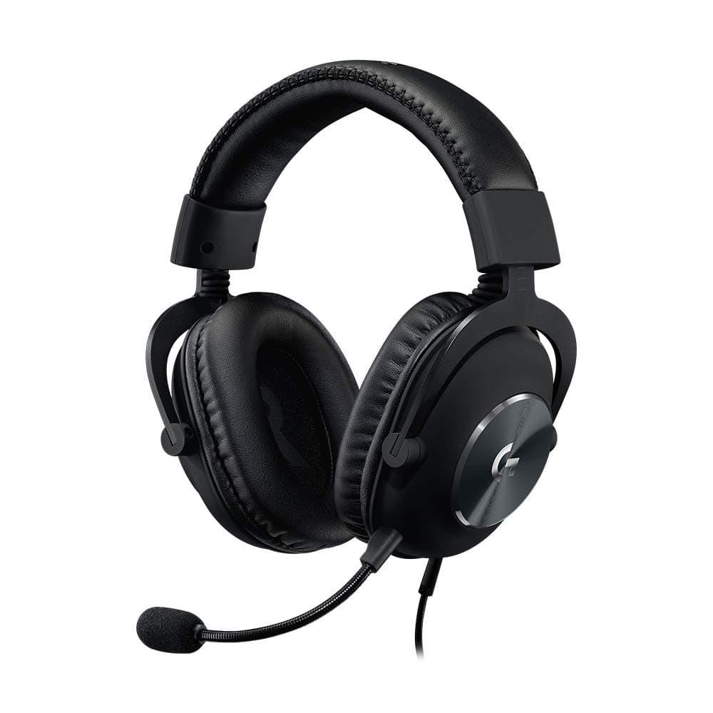 Pro X Wired Gaming Headset: Blue VO!CE Detachable Boom Mic, DTS 7.1, 50 mm Drivers, USB/3.5mm Aux, Spare Memory Foam Ear Pads, USB DAC & Bag Included - Black