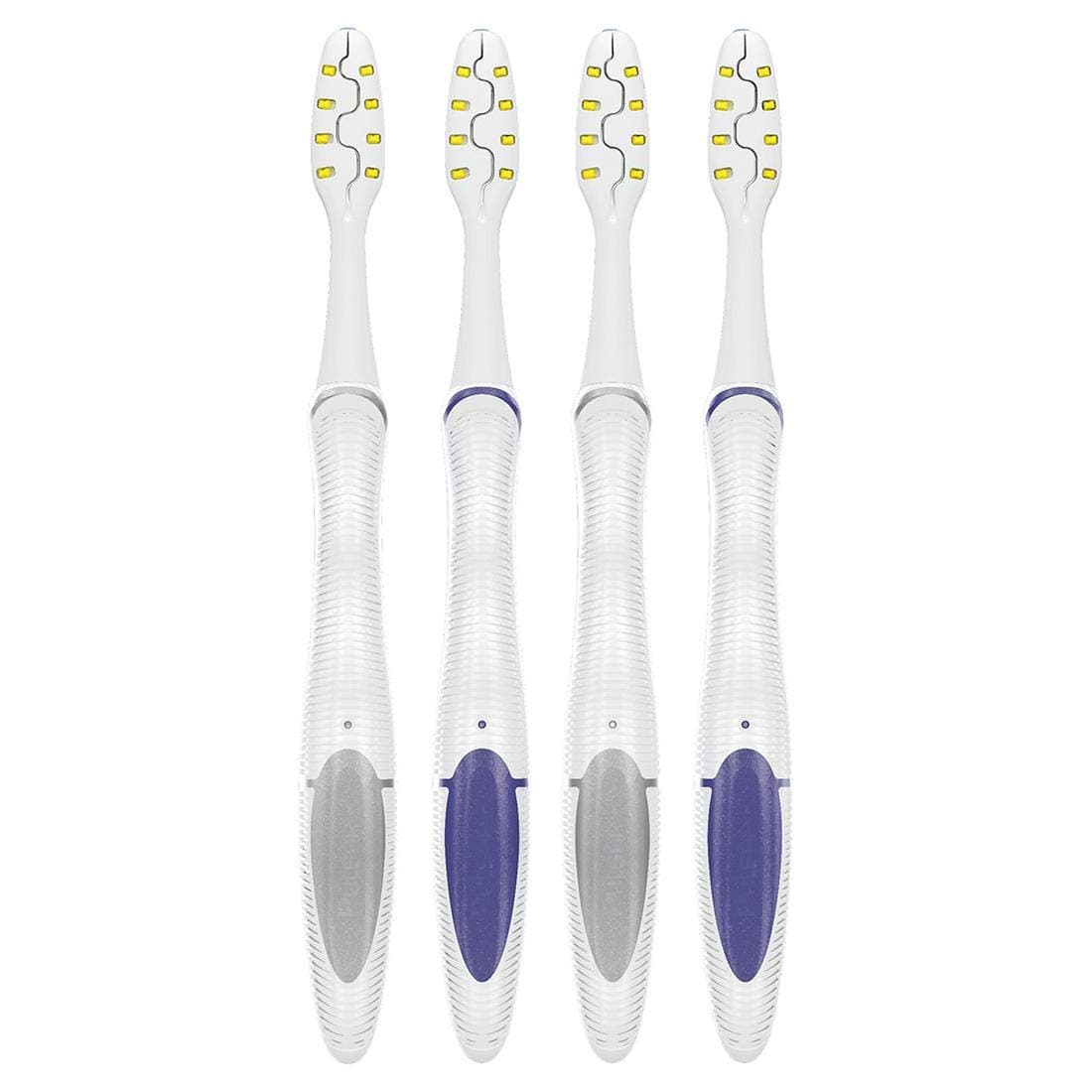 Oral B 3D White Luxe 4 Pack Pulsar Battery Powered Toothbrushes - Medium