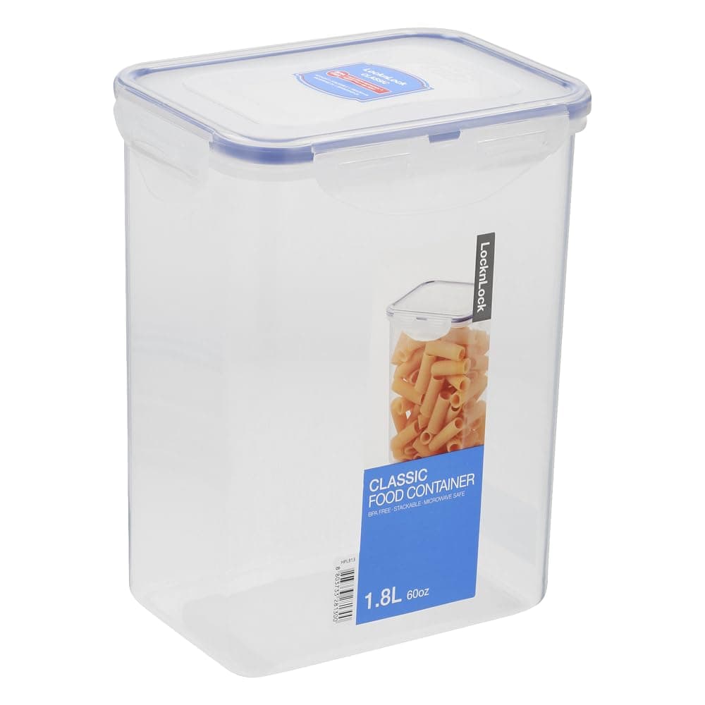 LocknLock Rectangular Plastic Food Container, 1.8 Litres Capacity