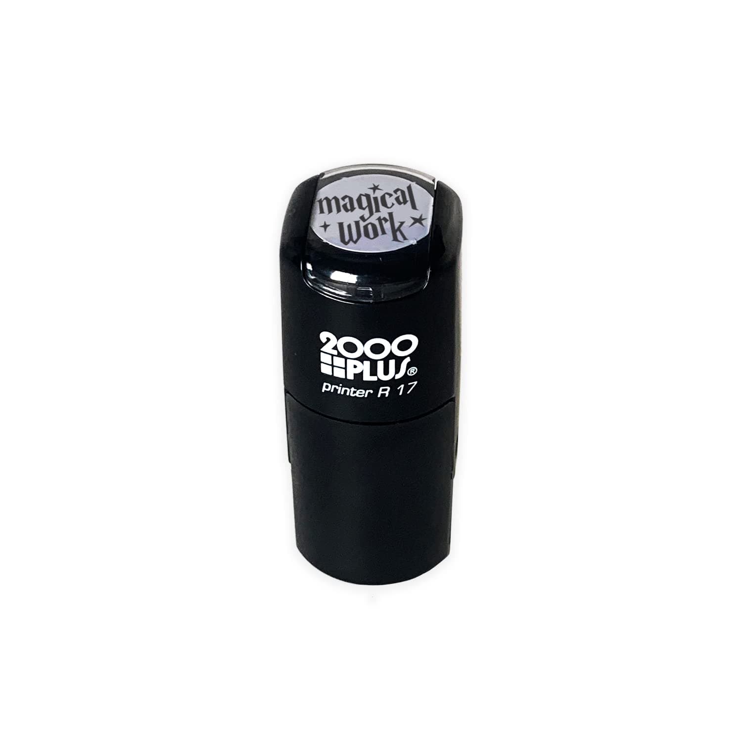 Magical Work! Stamp / 2000 Plus Self Inking Teacher Stamper / 9/16" Round Black Imprint Impression/Planner Classroom Homework Worksheet Reward Stamp