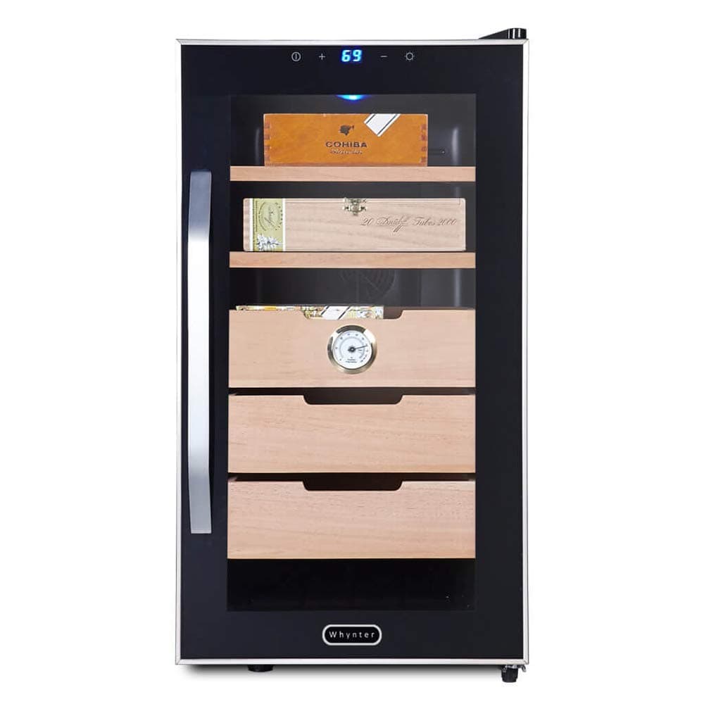 Whynter CHC-172BD Elite Touch Control Stainless 1.8 cu.ft. Cigar Humidor with LED Panel, Black