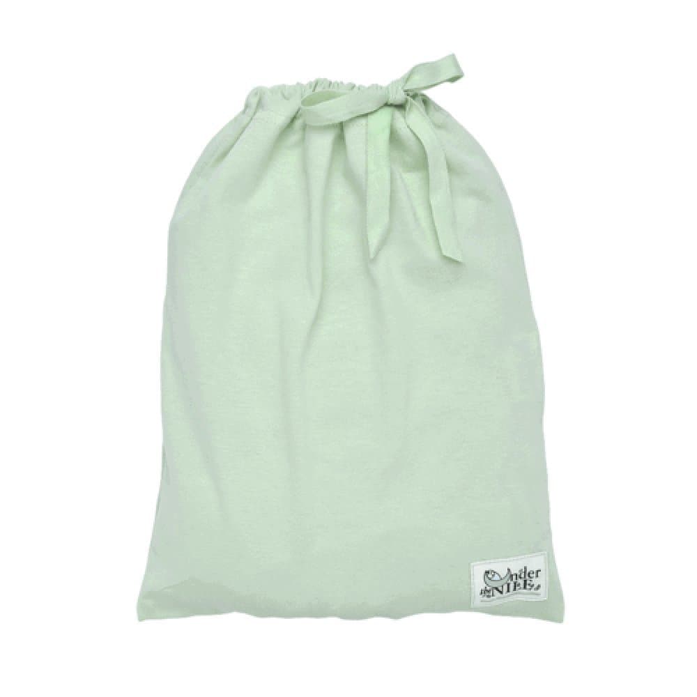Under the Nile Fitted Crib Sheet With Bag - Sage