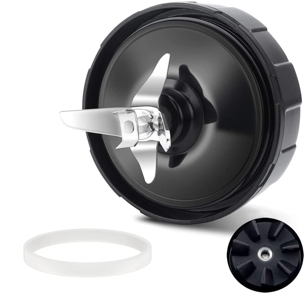 for Blender Blade Replacement 7 Fins for Ninja Pro Extractor Blade Compatible with Nutri Ninja Auto iQ BL480 BL481 BL482-30 BL487 BL492 with Silicone Rubber Gaskets Seal Ring Mixer Attachment