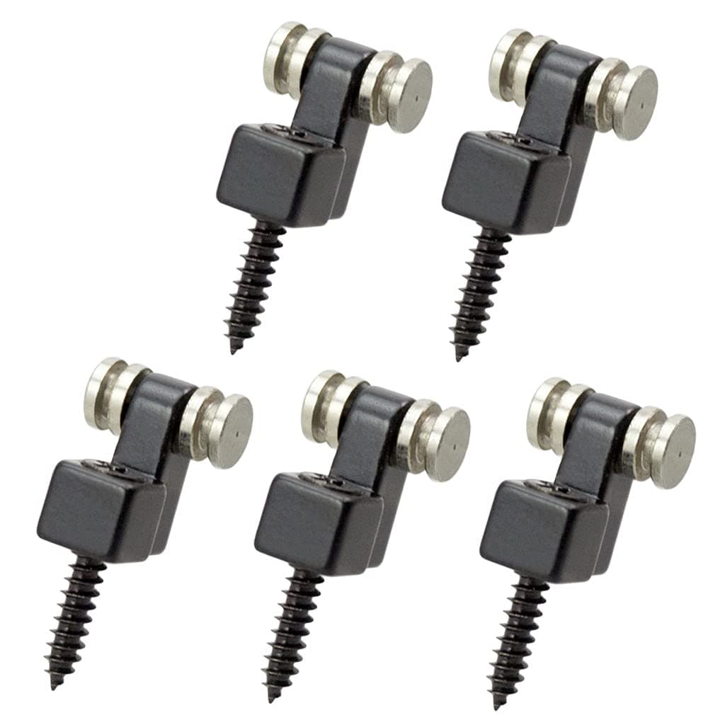 Dovewill Set of 5 Guitar Roller String Trees Retainers with Screws for Strat & Tele Electric Guitar Parts - Black