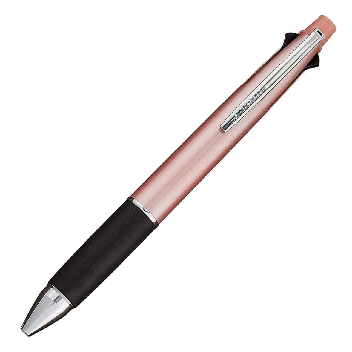 Uni Jetstream Multi Pen 4 And 1, 0.38mm Ballpoint Pen (Black, Red, Blue, Green) And 0.5mm Mechanical Pencil, Baby Pink Body, Pink Gold (Msxe5100038.68)