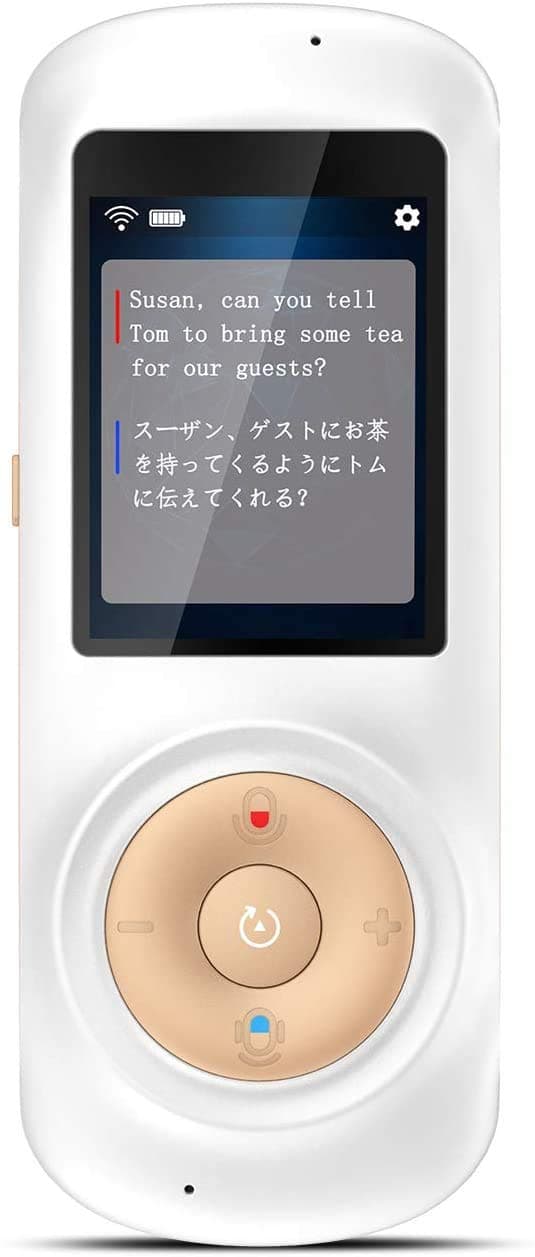 Instant Voice Language Translator Device,Smart Two Way WiFi 2.4inch Touch Screen Portable Translation for Learning Travel Business Shopping-White