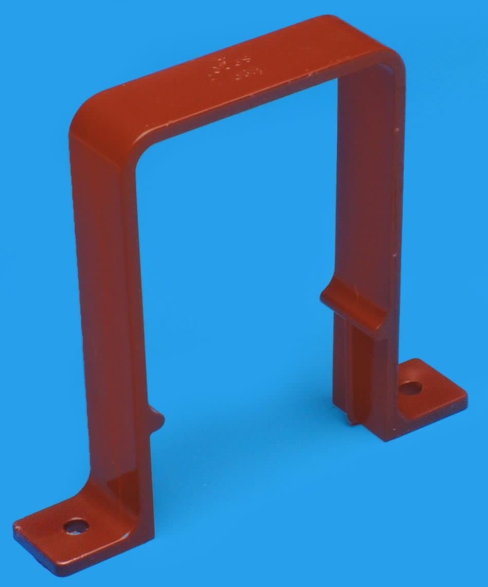 Hepworth SP20 BROWN STAND OFF BRACKET for 65mm square downpipe guttering